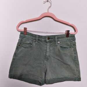 Universal Thread Green High Rise Midi Jean Shorts Size 6/28